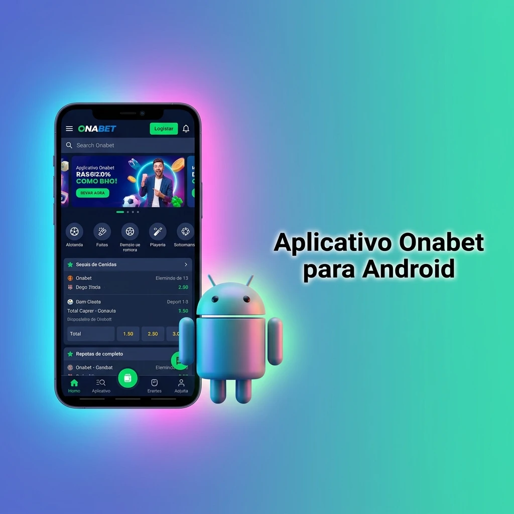 Aplicativo Onabet para Android com apostas esportivas e jogos de cassino disponíveis gratuitamente