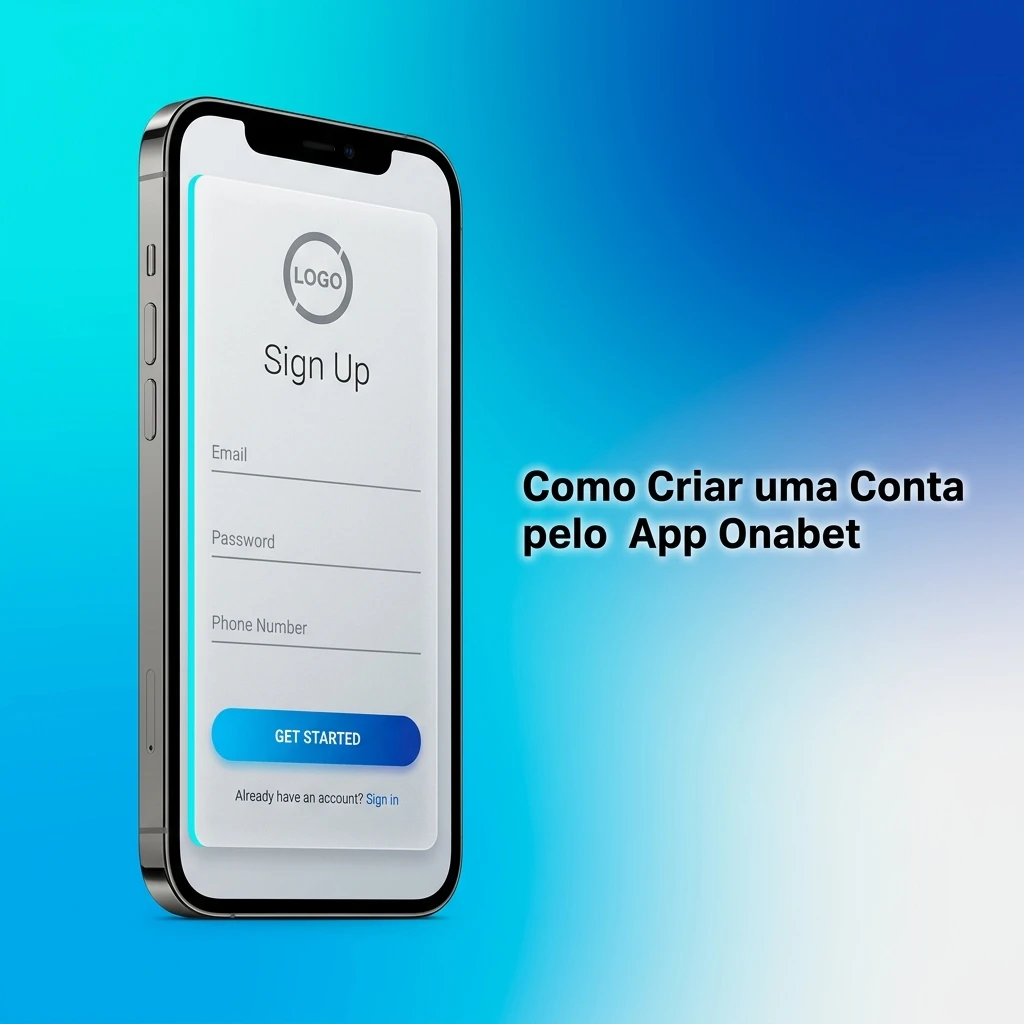 Passo a passo para criar uma conta no app Onabet com formulário de cadastro na tela do celular