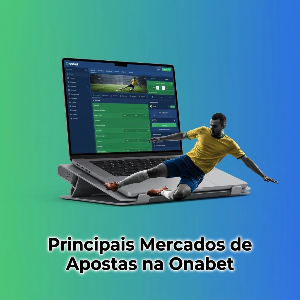 Principais mercados de apostas na Onabet: 1X2, Handicap, Over/Under, BTTS e Vencedor do Intervalo