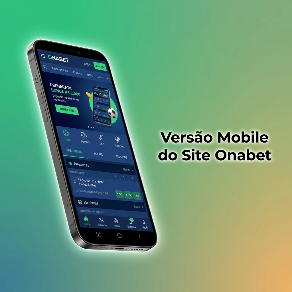 Site Onabet versão mobile responsiva no navegador do celular com acesso a apostas, cassino e Pix