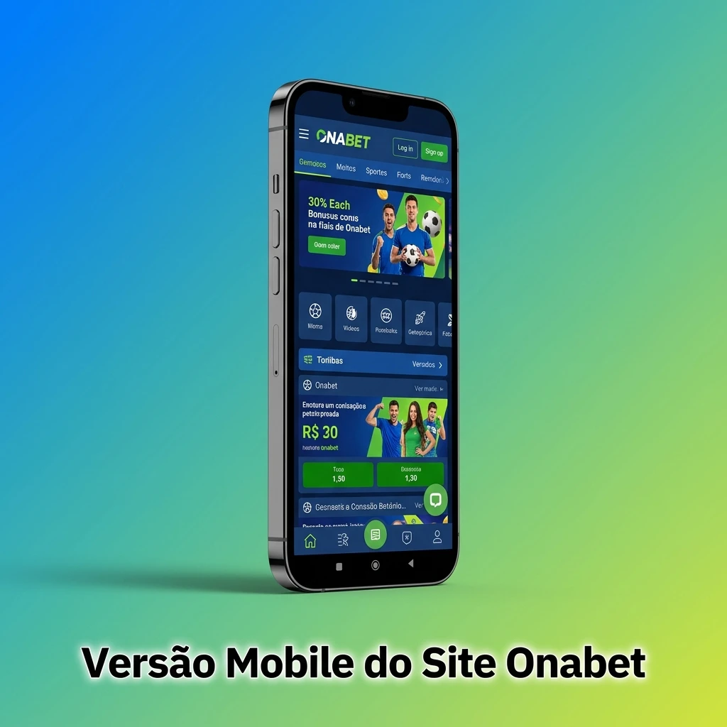 Site mobile da Onabet otimizado para smartphones e tablets com apostas esportivas, cassino e pagamentos via Pix